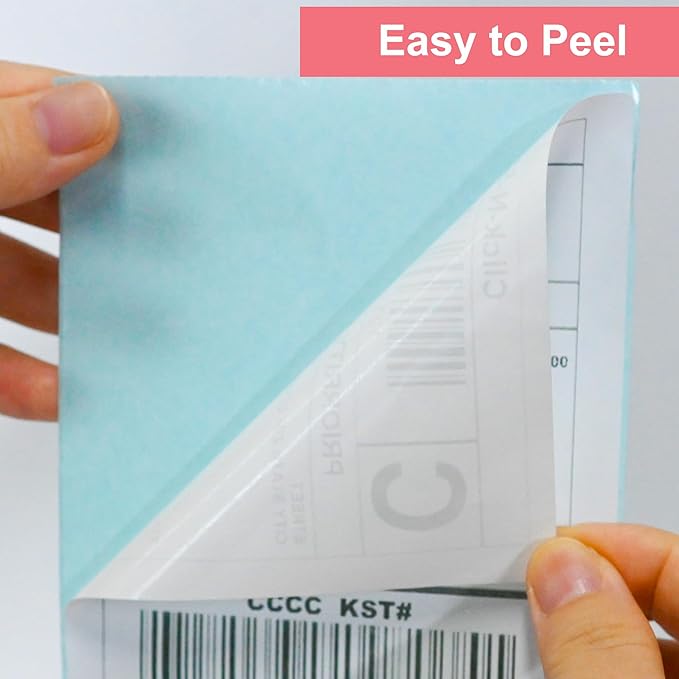 L LIKED 4"x 6" Direct Thermal Labels White Perforated Shipping Labels,250 Labels per Roll,4 Rolls