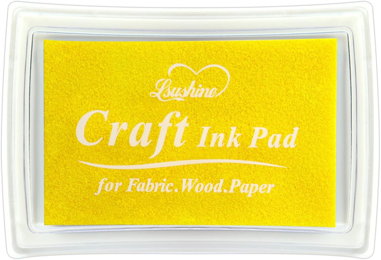 Craft Ink Pad for Rubber Stamps, Paper, Wooden, Fabric, Scrapbooking, Non-Toxic Finger Ink Pads for Kids (Light Yellow)