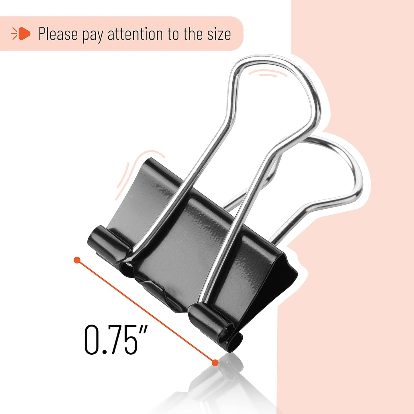 Mr Pen- Binder Clips, 50-Pack, 0.75 in, Black, Mini & Micro, Office Paper Clips