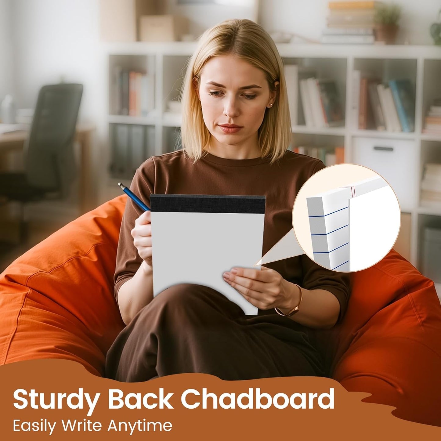 Legal Pads 8.5 X11, Narrow Ruled Notepads, 24 Pack, 50 Sheet/Pad, White Legal Pads, Tear Off Notepad, Perforated Writing Pad, Notebook Paper College Ruled, Notepads for Office Home School, Notepad