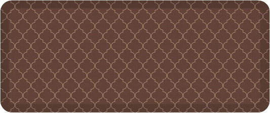 GelPro Anti-Fatigue Designer Comfort Kitchen Floor Mat, 20x48, Trellis Walnut Stain Resistant Surface with 3/4” Thick Ergo-Foam Core for Health and Wellness