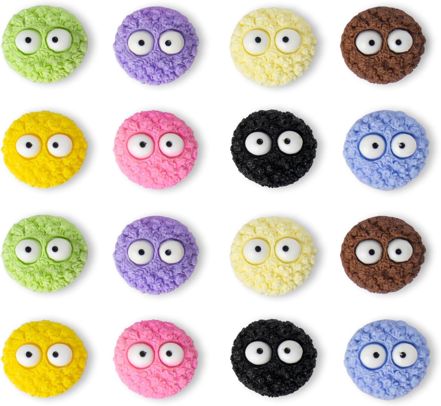 rhinocats 16Pcs Fridge Magnets, Colorful Decorative Resin Simulation Cookies Refrigerator Magnets, Cute Whiteboard Magnets for DIY Kitchen Office