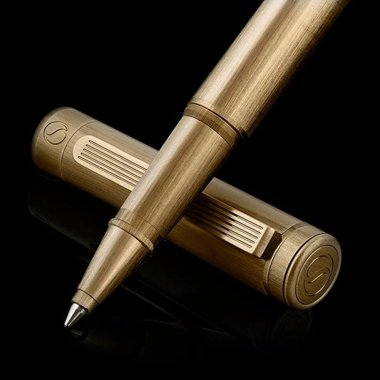 Scriveiner Bronze Rollerball Pen - Stunning Luxury Pen, Schmidt Ink Refill, Best Roller Ball Gift Set for Men & Women, Professional, Executive Office, Nice Pens