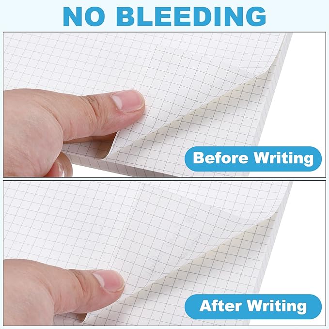 PATIKIL Grid Refill Paper 6-Ring Binder Loose Leaf Planner Filler Paper Planner Inserts, 80 Sheets/160 Pages, Lined