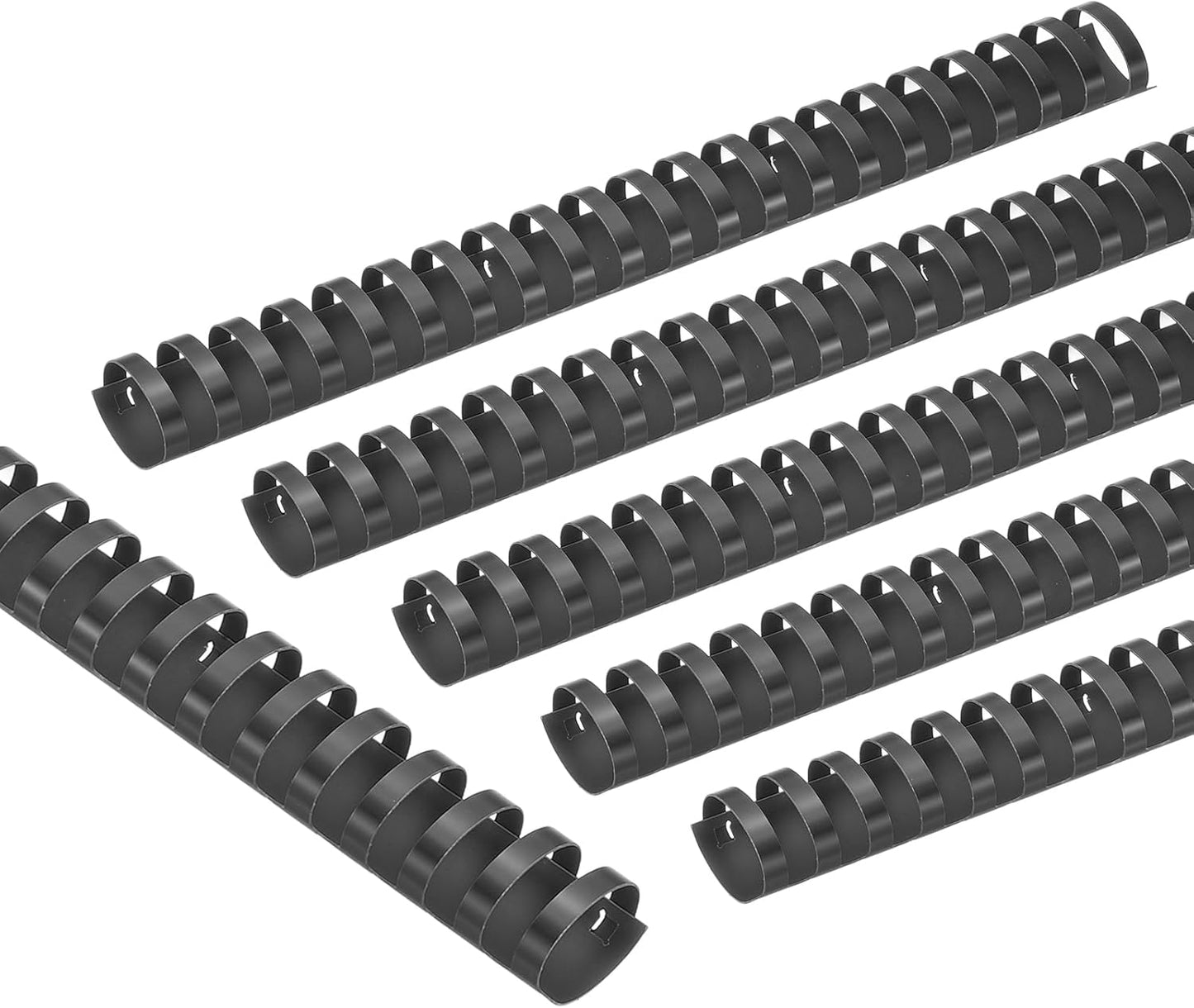 PATIKIL 32mm (1-1/4") Plastic Binding Combs, 50 Pcs 21 Rings Comb Binding Spines 265 Sheet Capacity Letter Size for Binding Paper Sheets Notebook Calendar Picture Album, Black