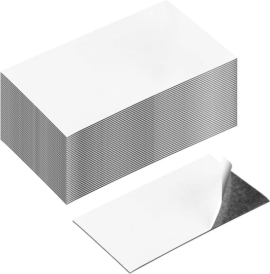 Magnetic Sheets with Adhesive Backing 2 x 3.5 Inch, 100 Packs Business Card Magnets Peel and Stick, Business Cards Customizable, Adhesive Magnetic Sheets, Custom Business Cards Personalized