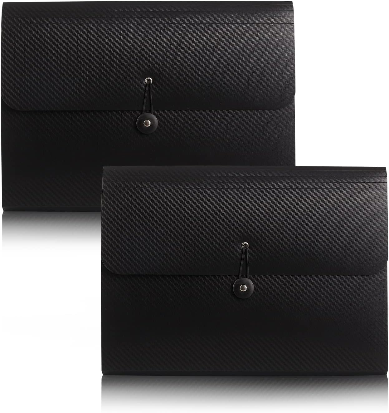 Expanding File Folder File Organizer 13 Pockets File Organizer Accordion Filing Folder Expandable File Folder for Documents Aesthetic Paper Organizer Folder for Work, School, Home, Office, 2Black