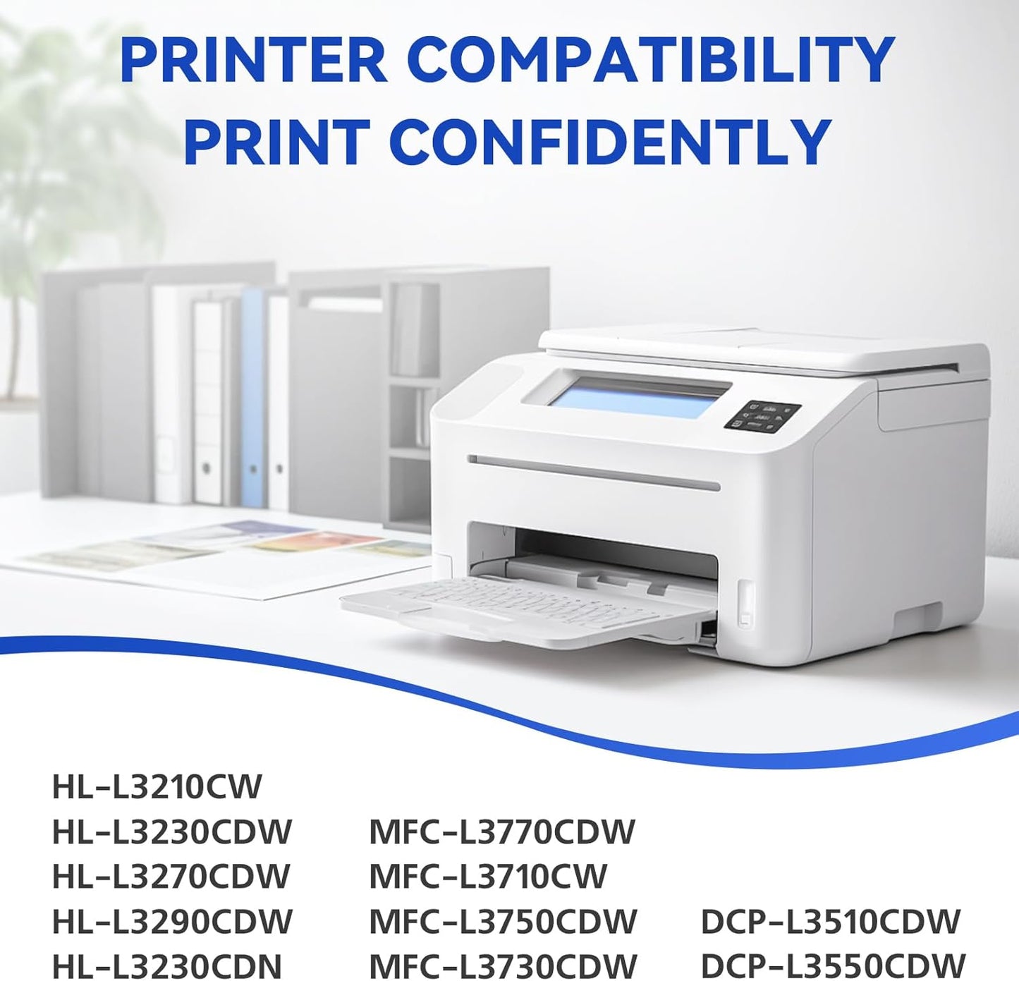 TN227 TN-227 Toner Cartridges 4Pack HL-L3210CW HL-L3270CDW HL-L3230CDW Compatible for Brother TN227 Toner Cartridges Combo Pack Compatible for HL-L3290CDW MFC-L3710CW MFC-L3770CDW HL-L3230CDN Printer