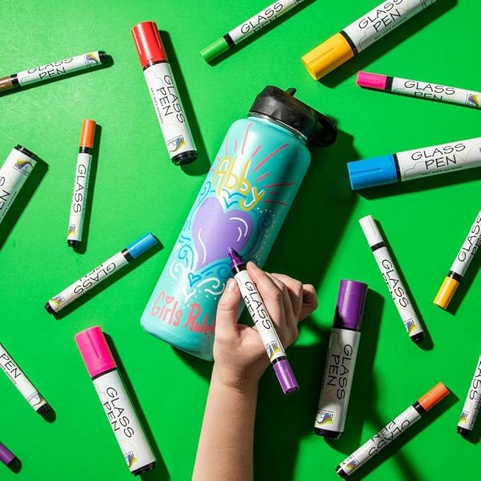 Glass Pen Window Marker: Liquid Chalk Pens for Glass, Whiteboard Markers with Washable Paint - Graduation, Car Windows, Mirror, Storefront, Wedding, Party & Holiday (5 Pens - Black & White - Fine Tip)