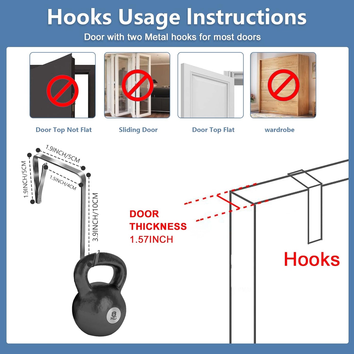 Homyfort Over the Door File Organizer, Hanging Wall File Folders with 5 Large Pockets for Papers, Charts, Mails, Magazine, Office and Back To Supplies Storage and Organization (Black)