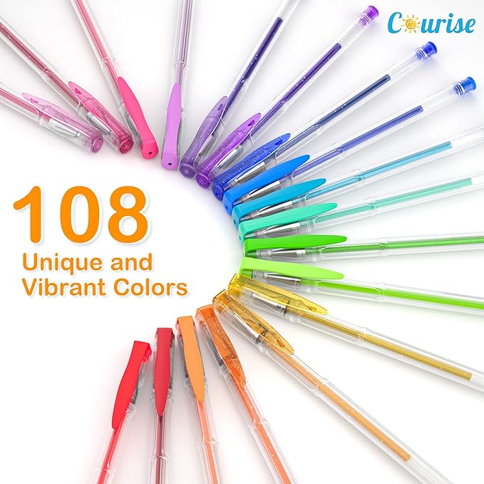 108 Unique Colors Gel Pen Set