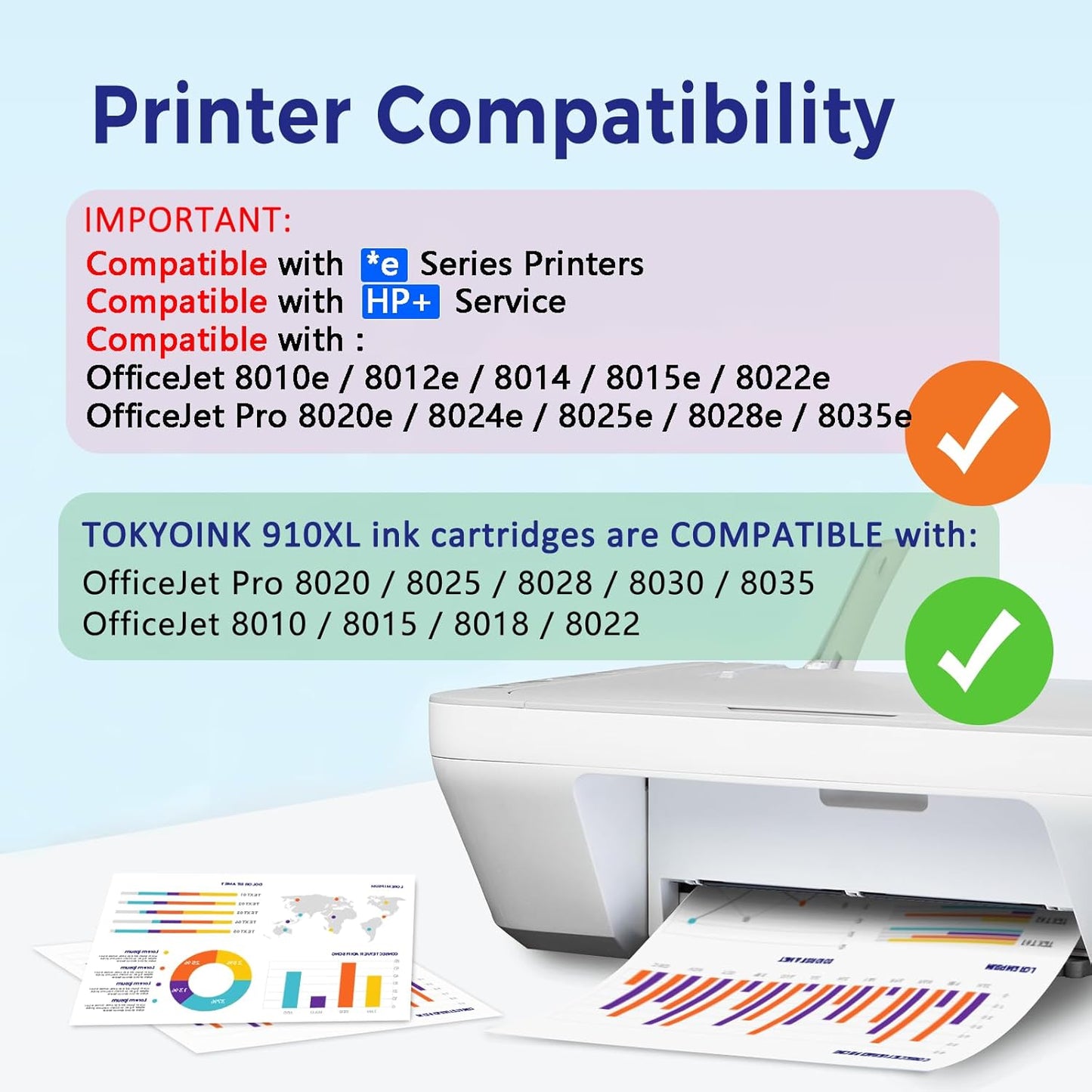 910XL Replacement for HP 910XL Ink Cartridges for HP Printers HP910 HP910XL 910 Ink Work for Office Jet Pro 8010 8010e 8015e 8020 8020e 8022e 8025 8025e 8028e 8030 8035e Black and Color - 4 Pack