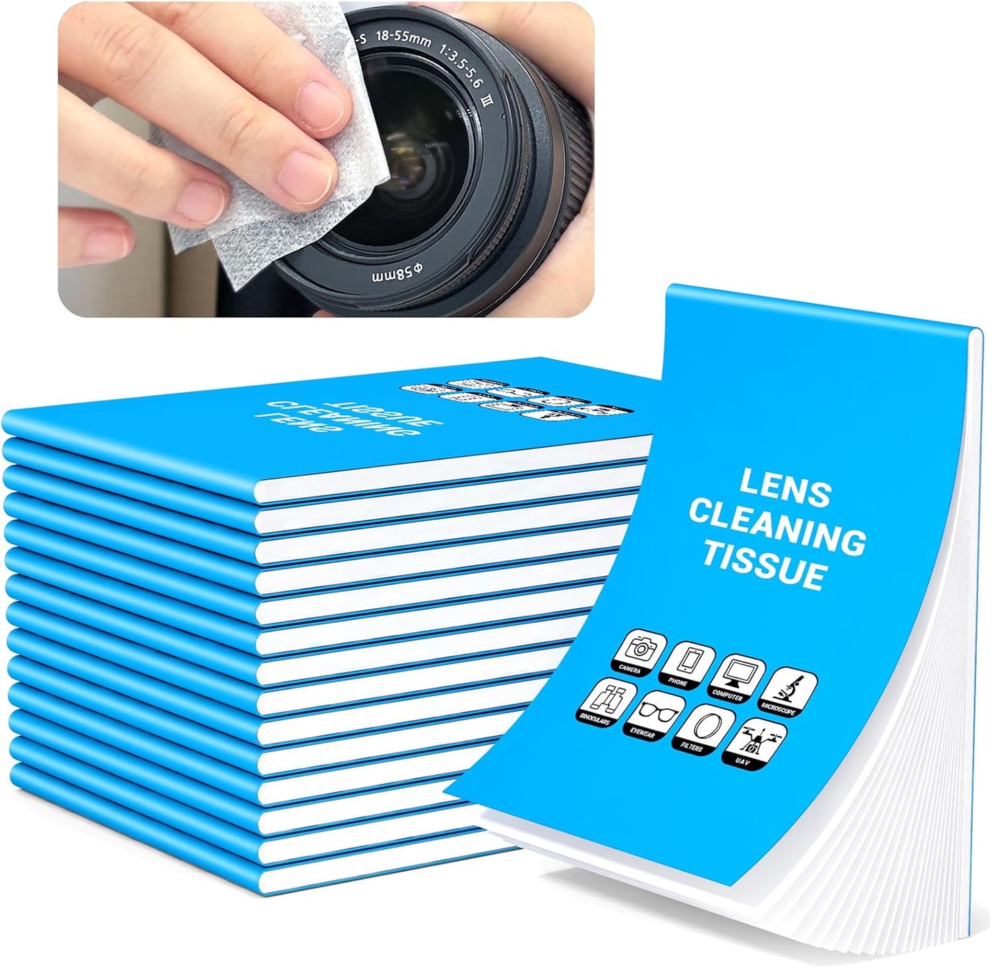 700 Sheets Lens Cleaning Tissue Paper - Premium Lens Paper for Microscope, Camera Lenses, Laser Lens, Precision Optics, Ideal for Lens Cleaning and Maintenance, Lens Cleaning Wipe
