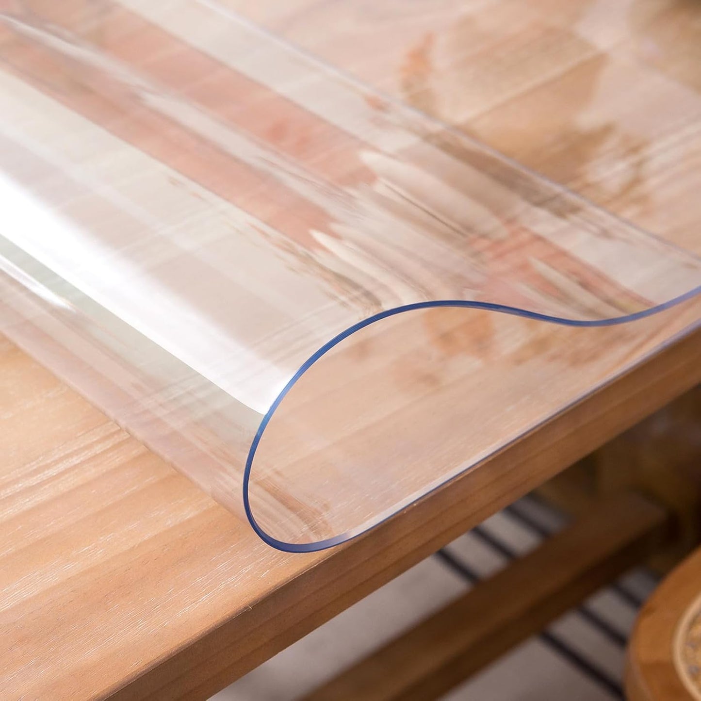 Clear Table Cover Protector, 24 x 108 Inch, Rectangular, Plastic, Table Pad Mat for Dining Room, Kitchen, Desk