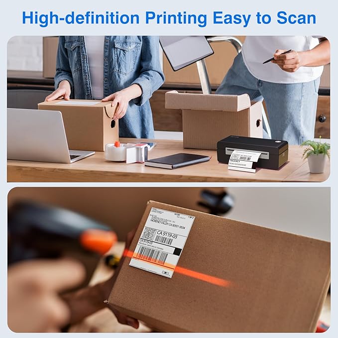 Thermal Shipping Labels - 350 Sheets per Roll, 4x6 Inch, Compatible with Zebra, Brother, Rollo, JADENS, Nelko, Phemome, Polono Printers, Self-Adhesive, Premium Quality for Shipping & Packaging