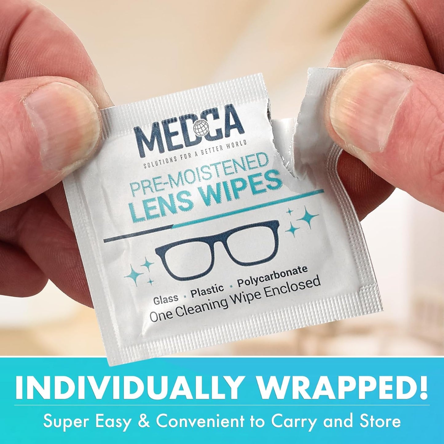 Premoistened Lens and Glass Cleaning Wipes - Portable Travel Cleaner for Glasses, Camera, Cell Phone, Smartphone, and Tablet - Disposable, Quick Drying, Streak Free - Bulk Pack of 5000