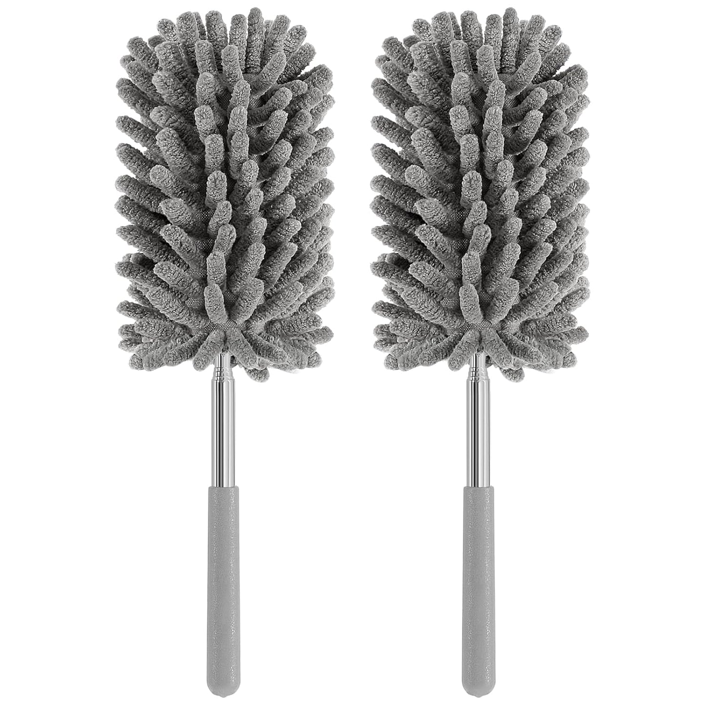 Mini Duster for Cleaning, 360° Bendable Hand Dusters with Extension Pole, Washable Small Duster for Car Interior, Office, Furniture