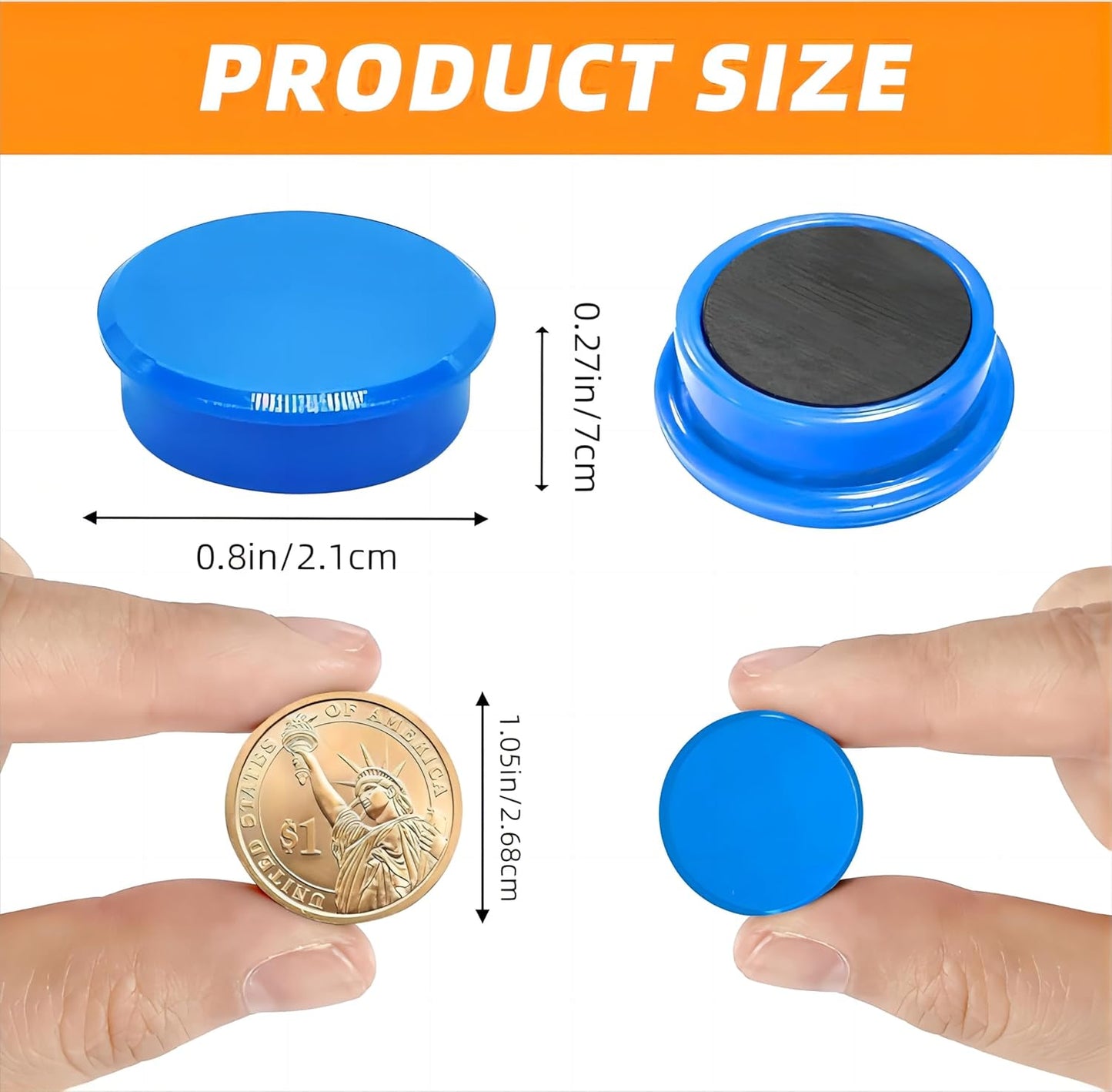 Qualsen Fridge Magnets, Cute Refrigerator Magnets for Whiteboard, Locker, Office, Classroom, Kitchen (20Pcs-Black+White)