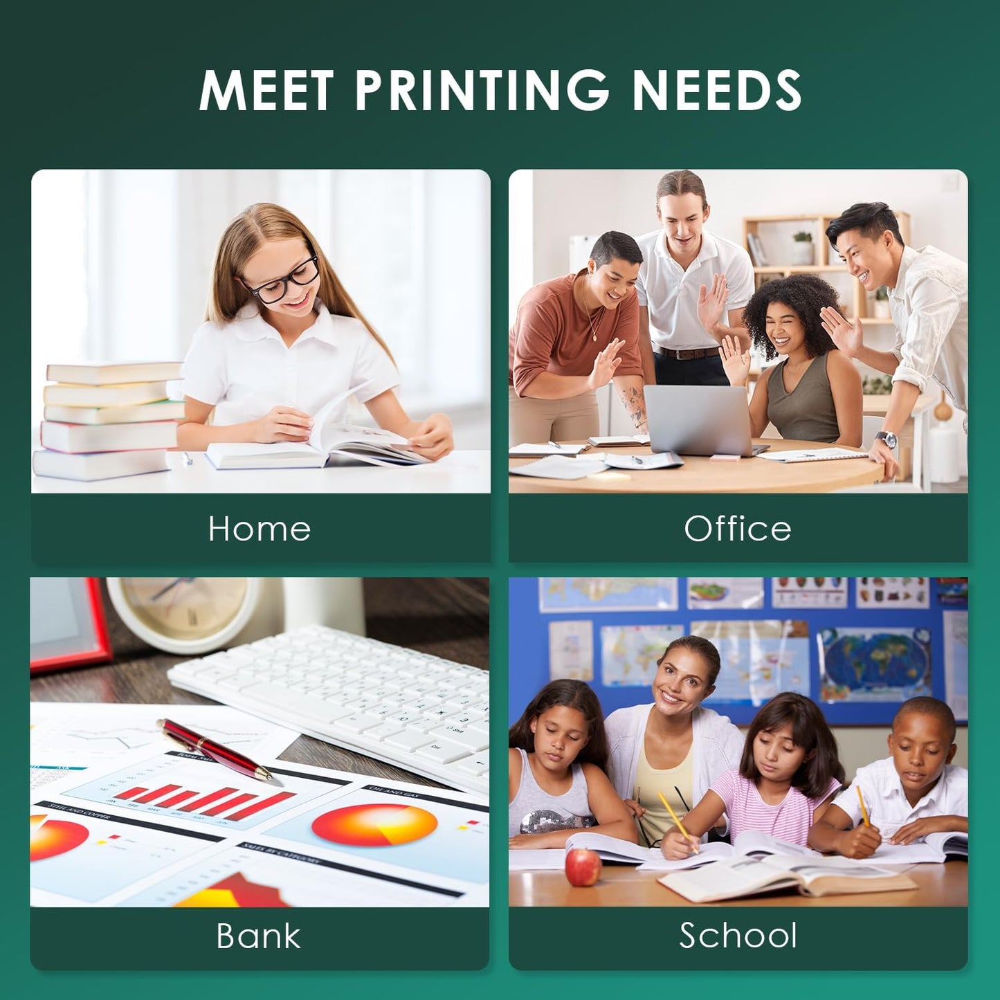 950XL 951XL Ink Cartridges Combo Pack Replacement for HP 950 951 XL for HP OfficeJet Pro 8600 8610 8630 8620 8615 8625 8100 276DW 251DW Printer,Black Cyan Magenta Yellow