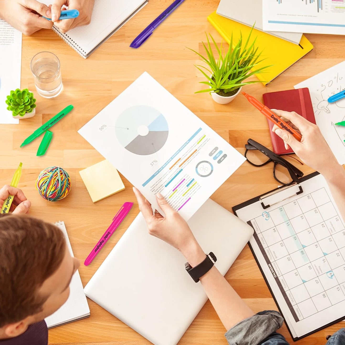 Highlighters, Chisel Tip, No Bleed, Assorted Colors, Dry-Quickly, 108 Count Bulk Pack