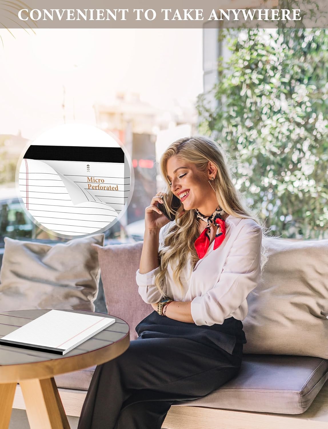 Legal Pads 8.5 x 14 Note Pads, 8 Pack White Paper Pads 8.5''x 14'', Wide Ruled Notebook Pad, Lined Pads of Paper Writing Pads, White Notepads 8.5 x 14, Double Sided, Cardboard Backing, 30 Sheets/Pad