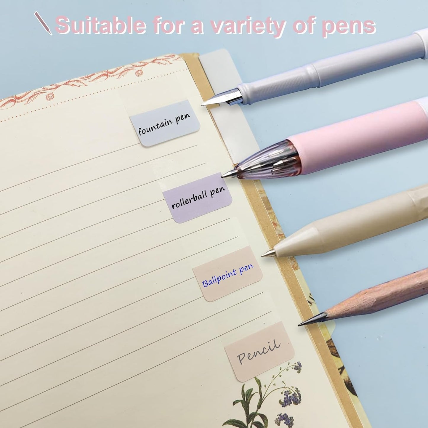 Potanro Sticky Book Tabs 360PCS Notebook Colorful Book Annotation Tabs Kit Writable Repositionable Color Page Markers Bible Tabs for Office Supplies