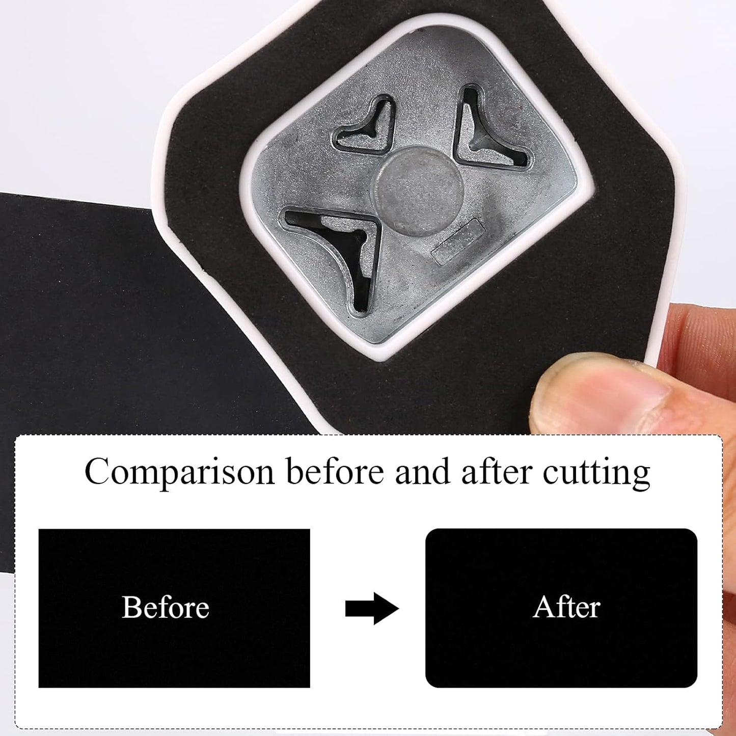 LOONENG 3 Way Round Corner Punch, 4mm, 7mm, 10mm 3 in 1 Corner Cutter for Paper Crafts, Laminator, Cardstock, DIY Projects, Photocards, Card Making and Scrapbooking