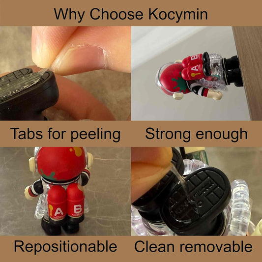 Double Sided Adhesive Putty with Pull Tabs, 500 Removable Clear Dots Sticky Tack, 0.31''x0.51''Waterproof Poster Putty Glue Dot for Party Decoration