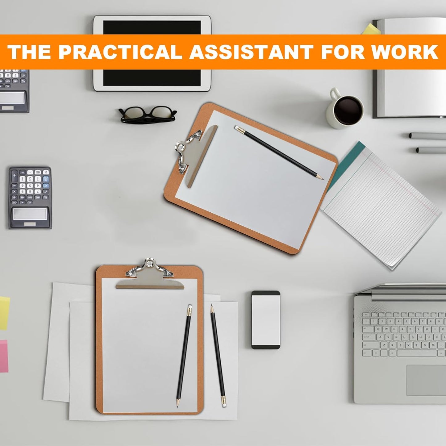 Clipboards, HERKKA 15 Pack Hardboard Office Clipboards Butterfly Clipboards Standard A4 Letter Size, ECO Friendly