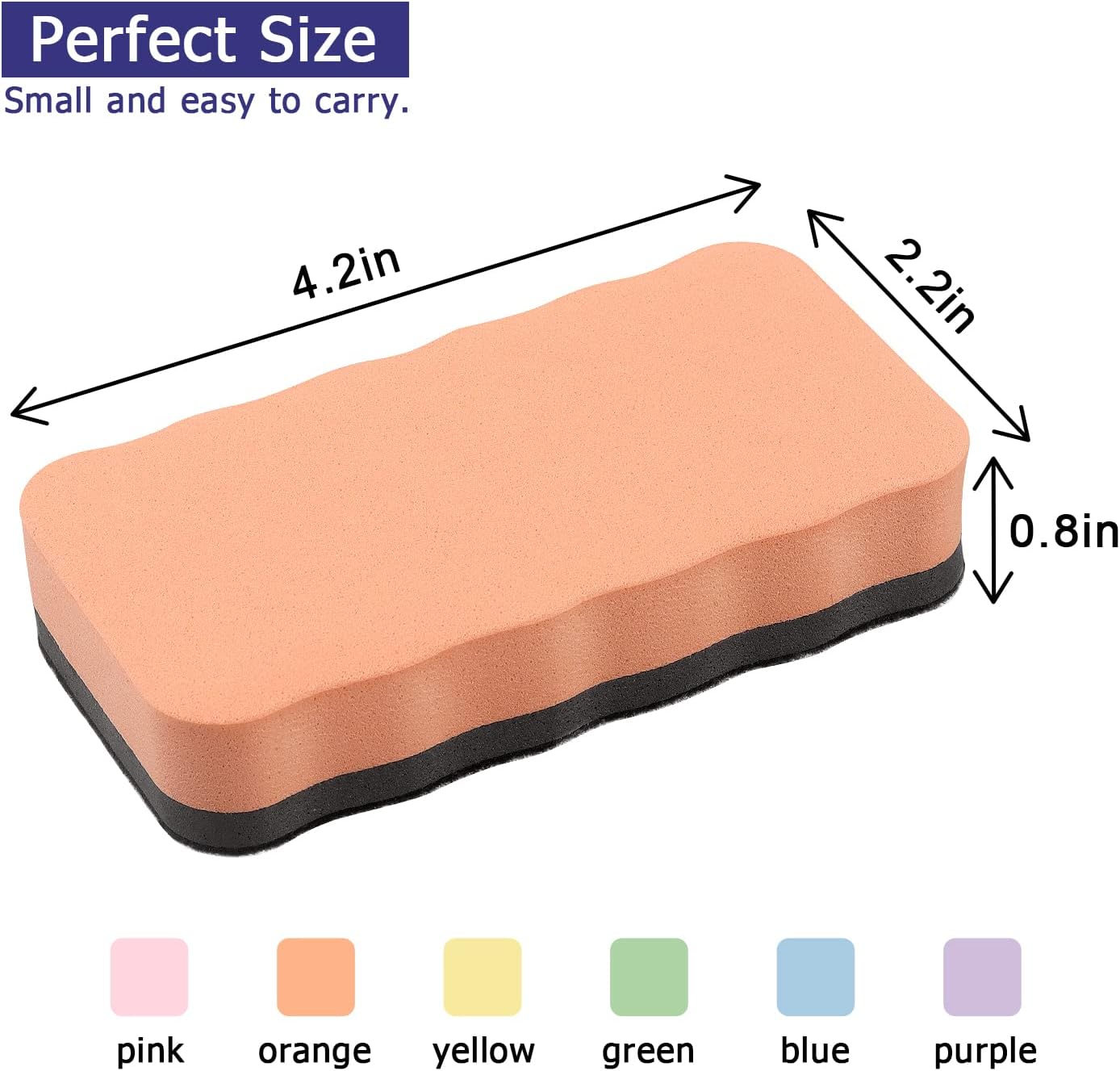 Tamaki Magnetic Whiteboard Eraser, Dry Eraser Erasers, Dry Erasers for White Board, Whiteboard Erasers for Kids, 6 Colors (6 Pack, Pastel Wavy)