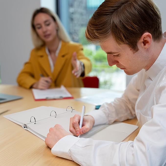 POPRUN Loose Leaf Paper, 8.5" x11" Wide Ruled, 100GSM / AA Grade Bulk Lined Filler Sheets, 3 Hole Punched for Binder Notebook, Office School Supplies, 3 Pack (300 Sheets)