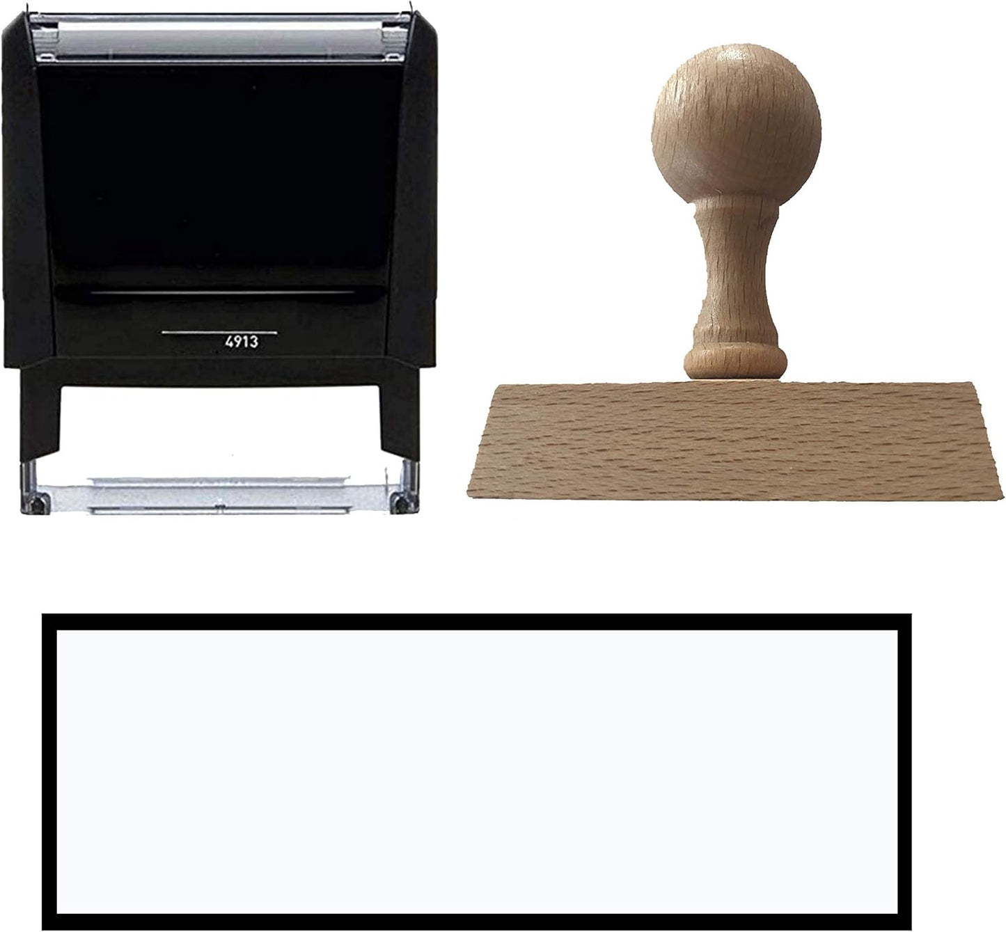 Custom Stamp - 20 Font Options - Name Stamp - Return Address Stamp - Up to 3 Lines Wood Handle or Self-Inking (3/4" x 1-7/8")