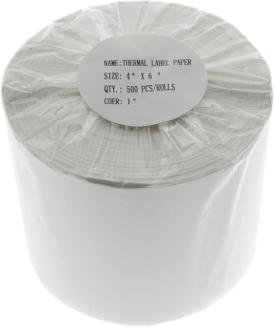 MFLABEL 6 Rolls of 450 Counts, 4x6 Shipping Labels, Mailing Postage Labels for Zebra 2844 ZP-450 ZP-500 ZP-505