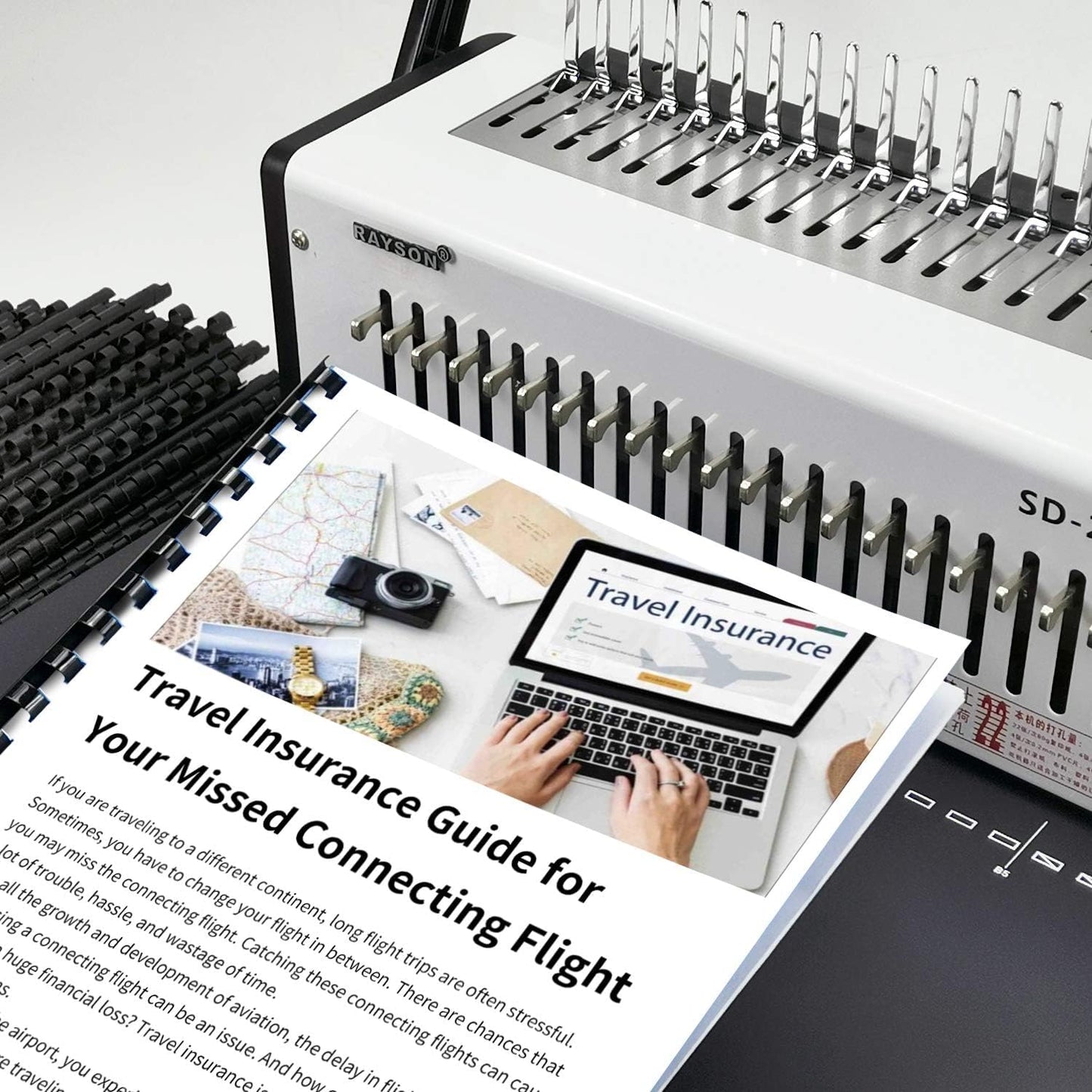 CR21-12141618BK Binding Combs Plastic 21 Ring 25-145 Sheet Capacity, Max Binding A4 Size Paper, 1/2in. 9/16in, 5/8in, 11/16in Black Multi-Size Pack of 80