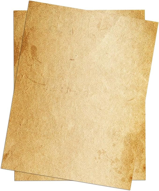 Loose Leaf Paper, Stationery Writing Paper, Vintage Antique Letterhead Paper 8.5" x 11",200 Sheets, A4 Unpunched Refills Paper for Ring Binder/Discbound, Decorative Printer Paper