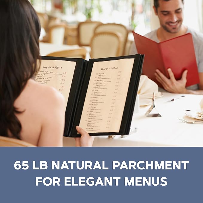 300 Natural Parchment 65lb Cover Paper Sheets 8.5X14 Inches Cardstock Weight Colored Sheets 8.5X14 Inches Legal|Menu Size - Printable Old Parchment Semblance