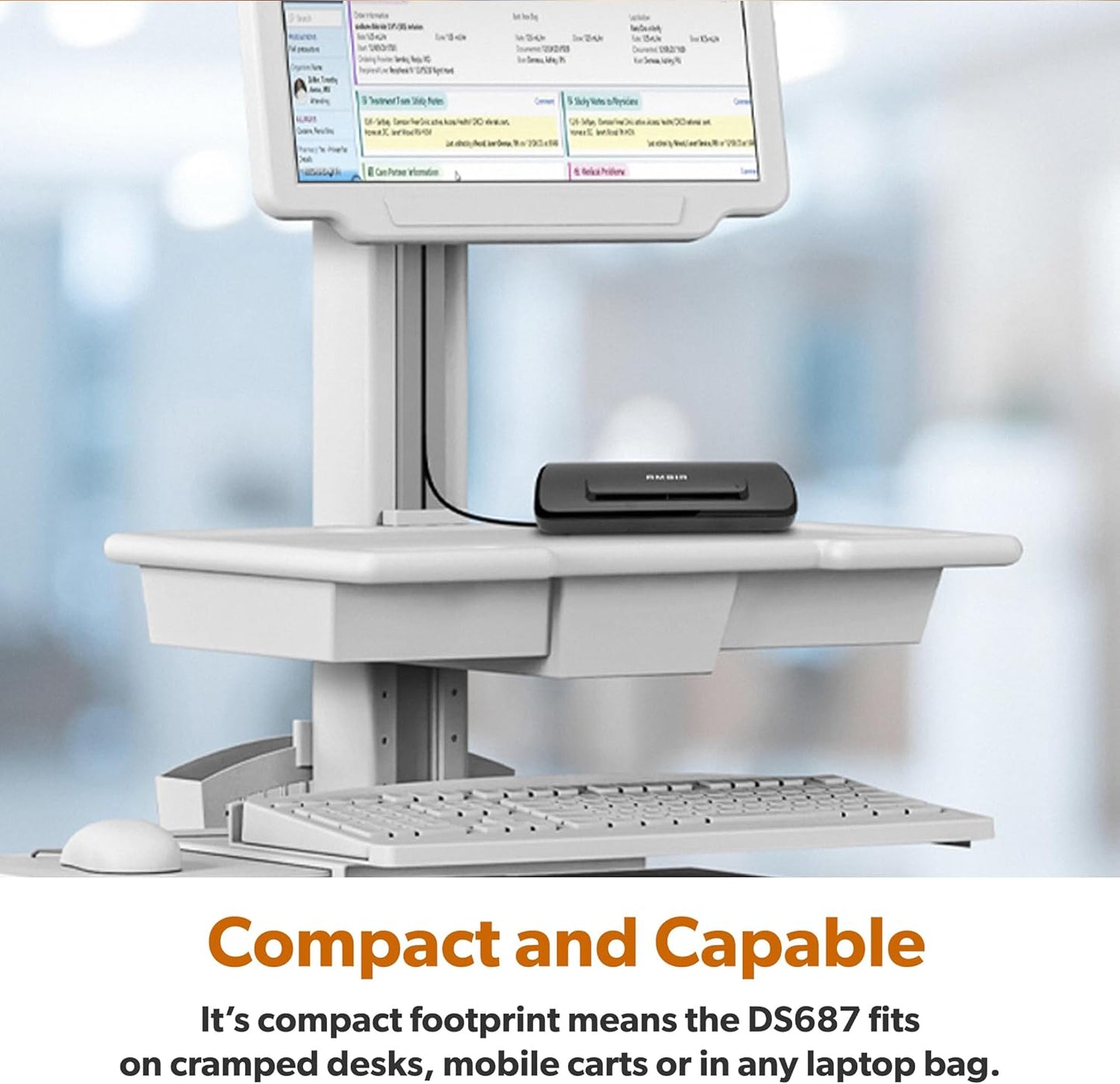 Ambir ImageScan Pro 687-BCS Duplex Card Scanner with AmbirScan Business Card for Windows PC