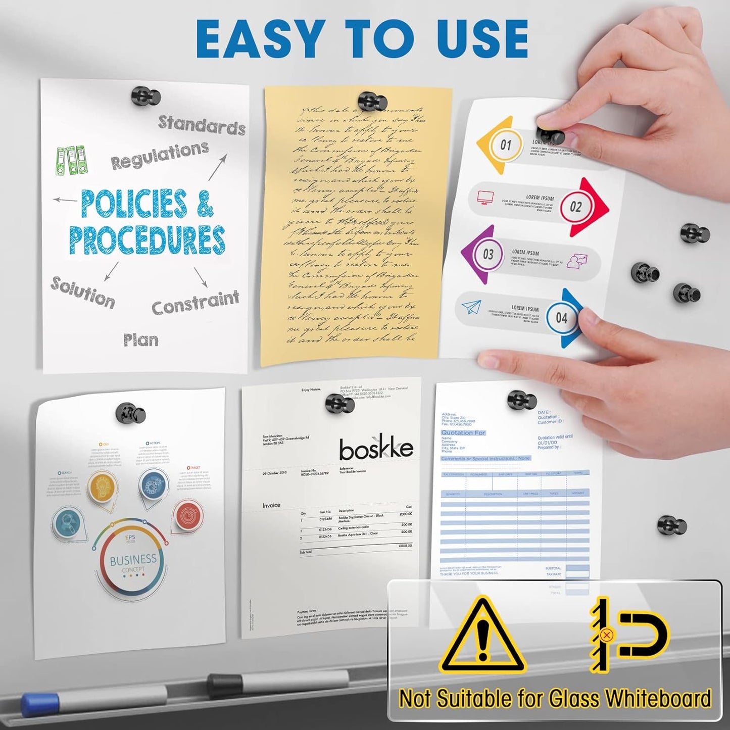 Grtard 24 Pack Magnetic Push Pins, Fridge Magnets for Whiteboard, Whiteboard Magnets Refrigerator Magnets, Small and Strong Push Pin Magnet for Office, School, Locker, and Map Magnet