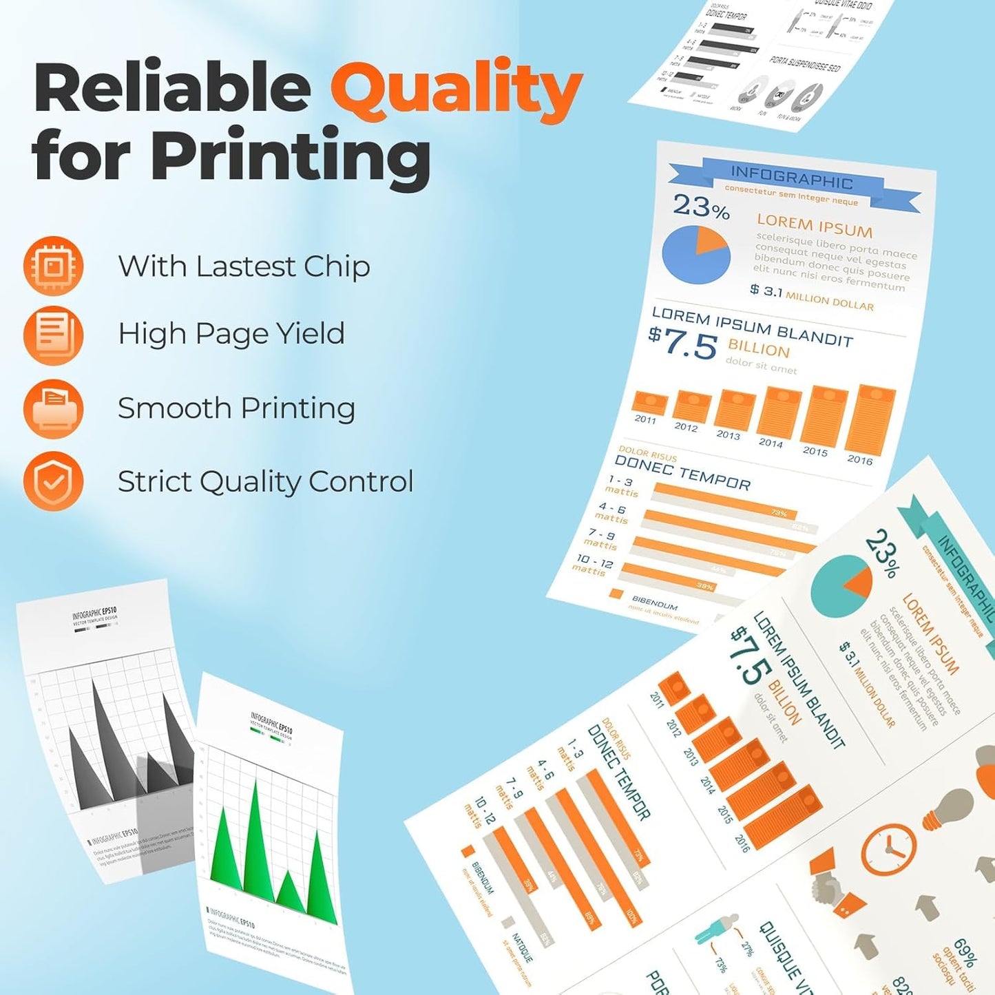 CF258A 58A Toner Cartridges Black (2-Pack) for HP 58A 58X CF258X, Laser Jet M404dn M428fdw Toner Cartridges, CF258 for Laser Jet Enterprise M404dn M404dw M404n M428dw M428fdn MFP M304 M406dn M430f