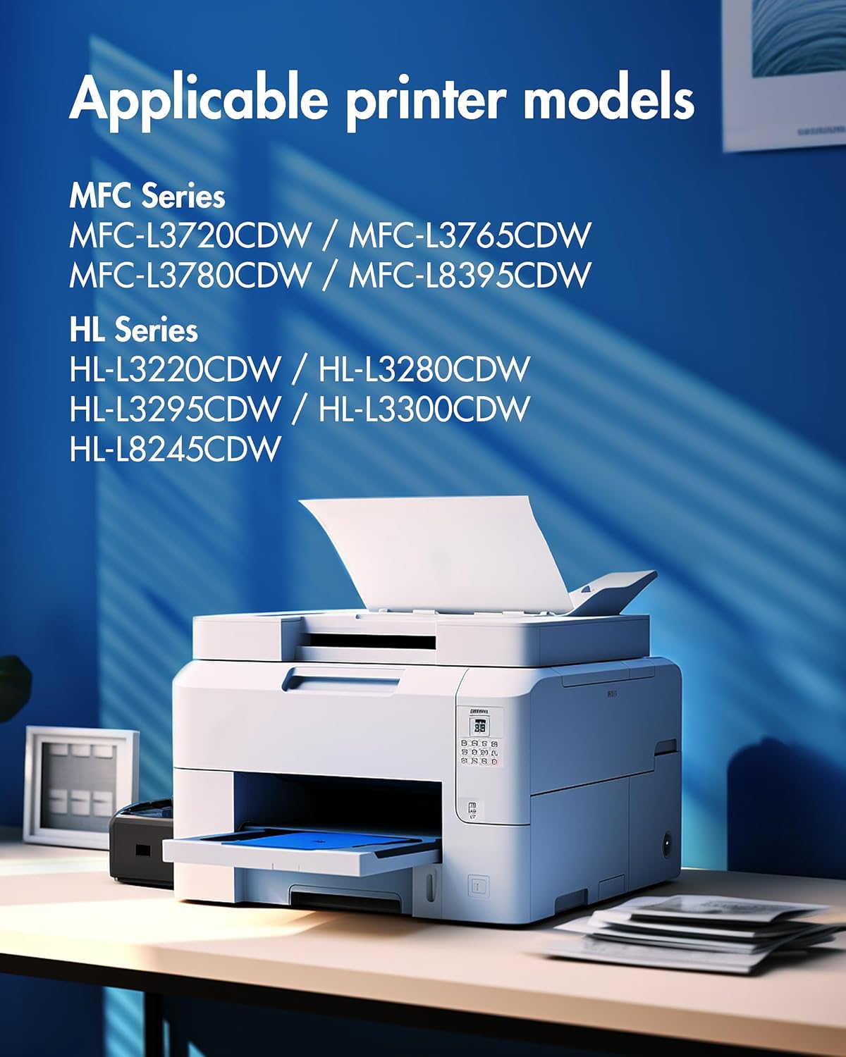 TN229XL TN229 Toner Compatible for Brother TN229 Toner Cartridges Works for Brother MFC-L3780CDW HL-L3280CDW HL-L3220CDW MFC-L3720CDW , TN229XL 4 Pack