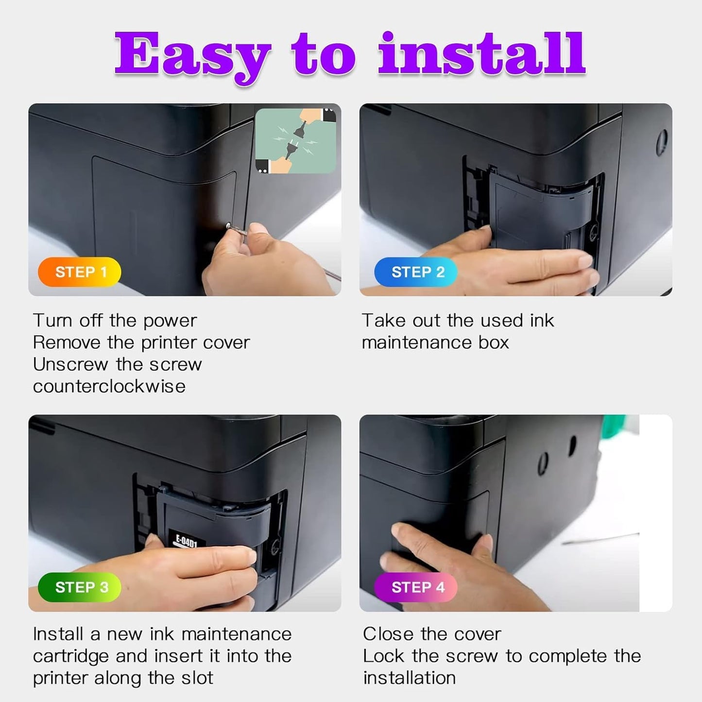 C9345 Ink Maintenance Box Replacement for WF-7840 ET-8550 ET-5850 ET-5880 ET-8500 WF-7820 WF-7310 ET-5800 EC-C7000 ST-C8000 ST-C8090 ET-16650 ET-16600 (C12C934591/PXMB9/C9345, 2 Packs)