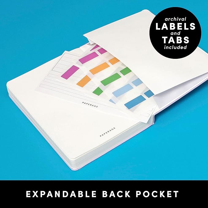 PAPERAGE Lined Journal Notebook, (Cognac), 252 Pages, Medium 5.6 in x 8 in - 100 GSM Thick Paper – Hardcover Journaling Notebook for Work, School & Note Taking