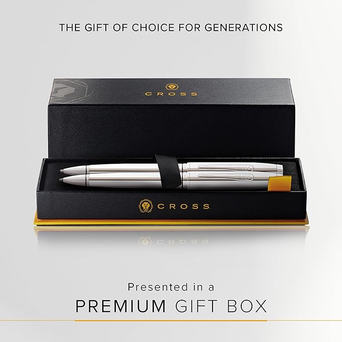 Cross Coventry Polished Chrome Pen and Pencil Gift Set