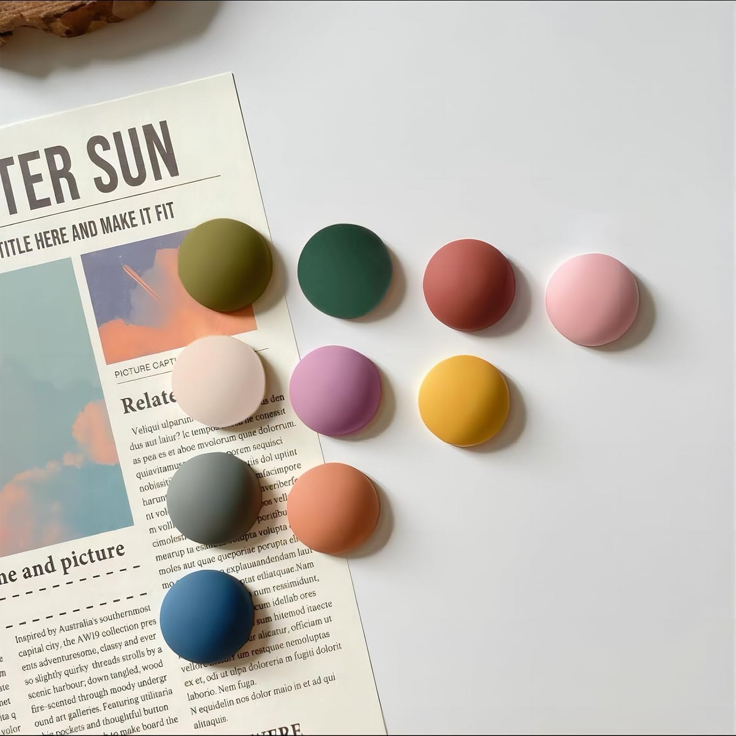 Qualsen 16pcs Cute Colorful Fridge Magnets – Strong Matte Macaron Refrigerator Magnets for Locker, Whiteboard, Classroom – Decorative Magnetic Stickers for Girls, 16 Colors