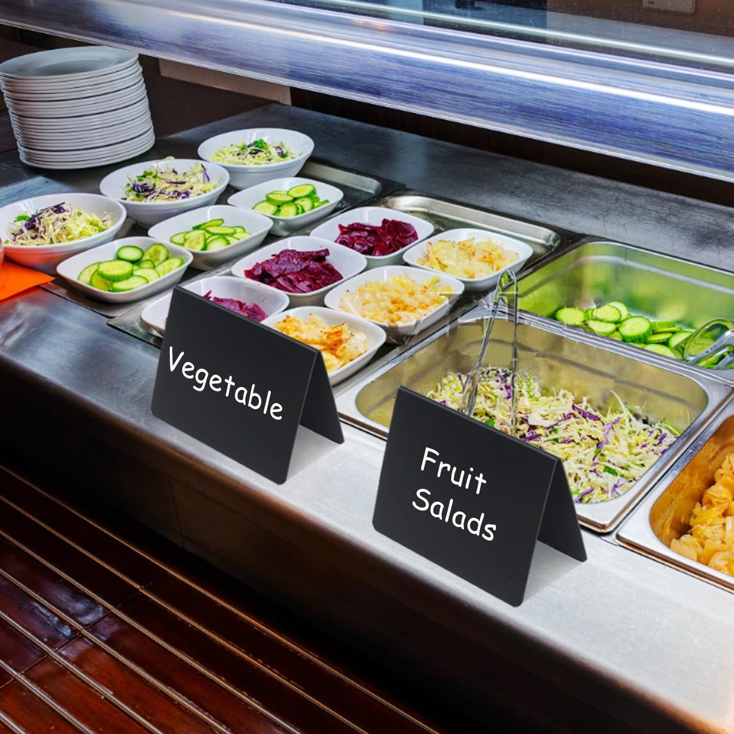 4"x3" Mini Chalkboard Signs Food Labels for Party Buffet Food, 12 Pcs Food Signs Tags for Display, Reusable Tabletop Small Message Chalk Board Signs for Tables Place Cards Wedding Bakery Birthday