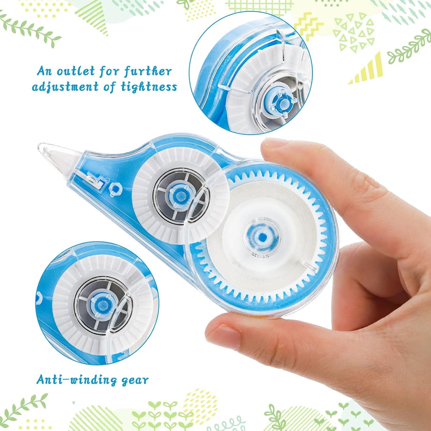 Nicunom 36 Pack White Correction Tape, 39 Feet Correction Tapes Easy To Use Applicator for Instant Corrections School Office Supplies, Colorful