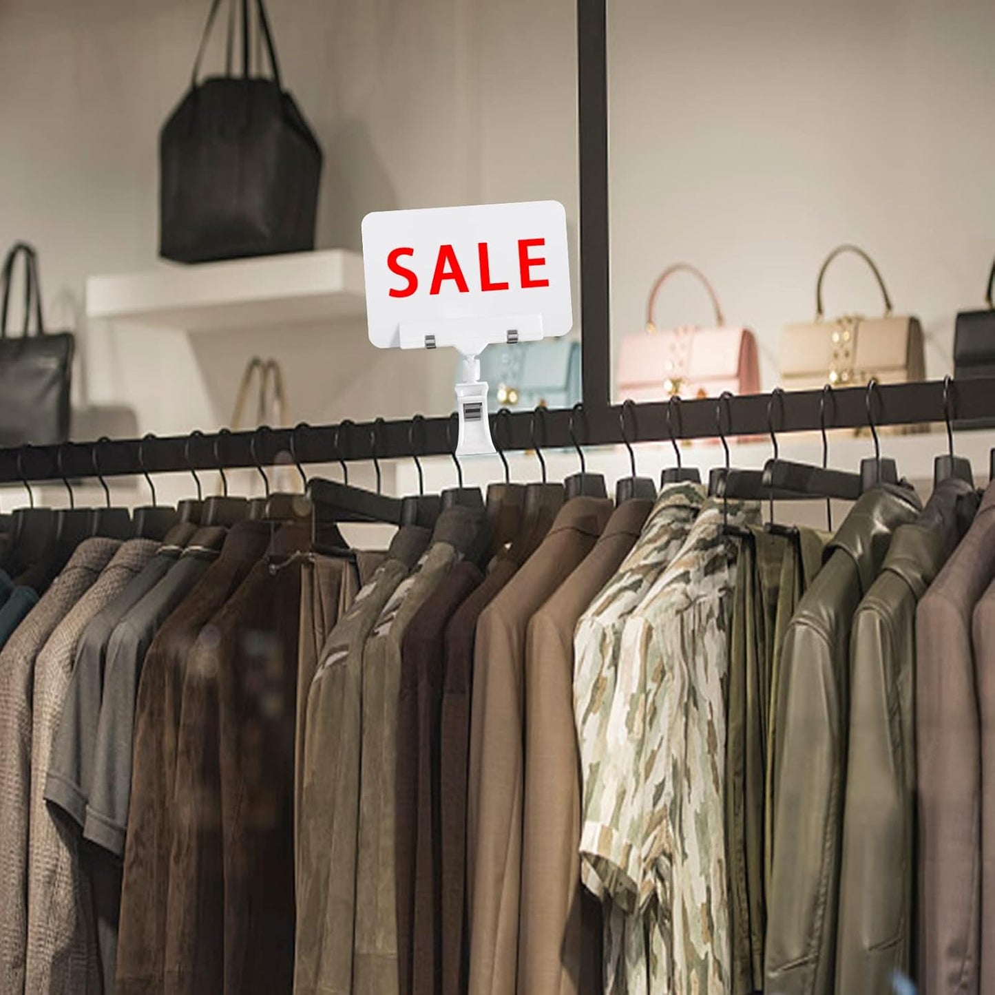 8 Pack Rotating Clip Swivel Sign Holder, Double Head Display Clips with Chalkboard Signs