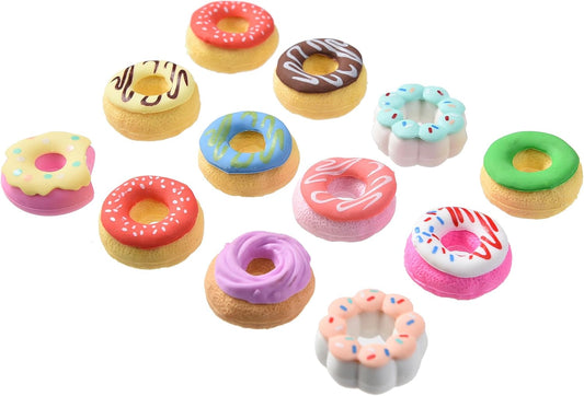 Donut Erasers for Kids Bulk, 24 Pieces 3D Cute Fun Food Erasers for Party Favors Classroom Prizes