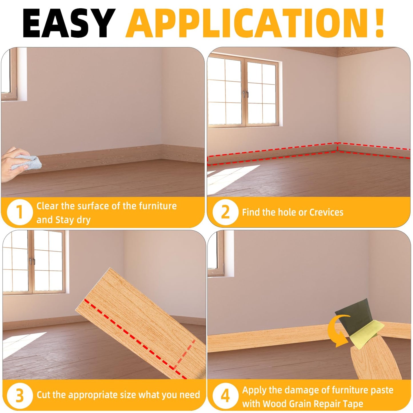 GSCIT Club Maple Wallpaper, 15.7 inch X 25ft Self Adhesive Wood Grain Repair Tape Patch for Tables, Chairs, Baseboards, Doors, Windows, Floors, Handicraft DIY.