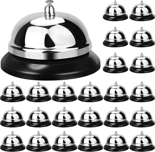 Yexiya 48 Packs Call Bell 3.35 Inch Diameter with Metal Anti-rust Construction Service Bell for Hotels, Schools, Restaurants, Reception Areas, Hospitals, Warehouses